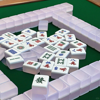 Juego de Mahjong Plegable y Portátil de Hong Kong, 144/166 Fichas, Acrílico Color Morado Gelatina, Disponible en Stock, con Personalización Disponible