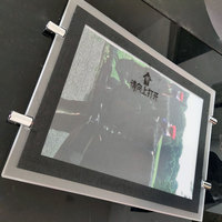 Support d'Affiches Rétroéclairé en Acrylique A3 A4 Paysage, Cadre Lumineux Suspendu au Plafond en Plexiglas pour Agence Immobilière
