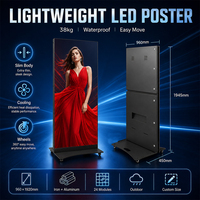 Écran d'affichage LED intelligent portable P2.5 haute luminosité pour extérieur, panneau pliable avec support mobile et animation pour la publicité