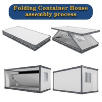 CGCH Bureau conteneur pliable 20 pieds en panneaux sandwich, Maison mobile préfabriquée pliable, Dortoir, Maison conteneur pour camp pétrolier et chantier