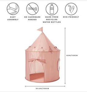Tente de jeu multifonctionnelle pour enfants en forme de château de princesse - Style jouet doux, matériau polyester écologique, espace privé - Product Image 3
