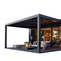 Pergola motorisée en aluminium à toit à lamelles, couverture de terrasse électrique pour jardin et patio
