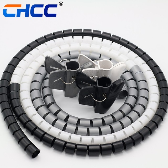 Smart Flexible Wholesale PE Plastic Hose Cable Management Spiral Wrapping Band Cable Spiral Protector