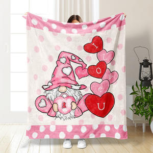 Manta de franela suave para <span class=keywords><strong>el</strong></span> Día de San Valentín, manta para <span class=keywords><strong>aire</strong></span> acondicionado, <span class=keywords><strong>amor</strong></span>, impresión Digital, siesta, sofá cama, manta - Product Image 2