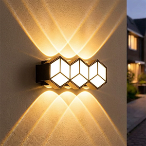 Modern Geometric LED Warm White Wall Mounted LED <strong>Light</strong> <strong>Fixture</strong> With Hexagon Design for Elegant Interiors - Product Image 2