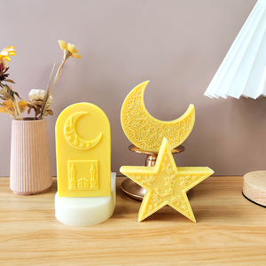 Moule en silicone Lune de l'Aïd al-Fitr pour bougies, décorations du Ramadan, moule de moulage pour cadeaux, fournitures de <span class=keywords><strong>fabrication</strong></span> de bougies d'aromathérapie DIY - Product Image 3