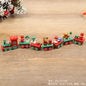 CLBX yiwu purchase agent Christmas Wooden Train Festival Gift Showcase Window Decoration Wooden Crafts