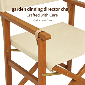 Chaise de directeur pliable en bois la mieux notée avec siège en toile durable pour cour, patio et activités de repas en extérieur - Product Image 3