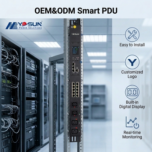 Mining DC EV IT Room Network Cabinet Managing Power Smart PDU C13 C19 Locking Socket Power Distribution Unit Customized