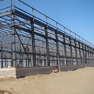 顶级建筑施工车间结构车间预制框架仓库钢结构金属棚厅