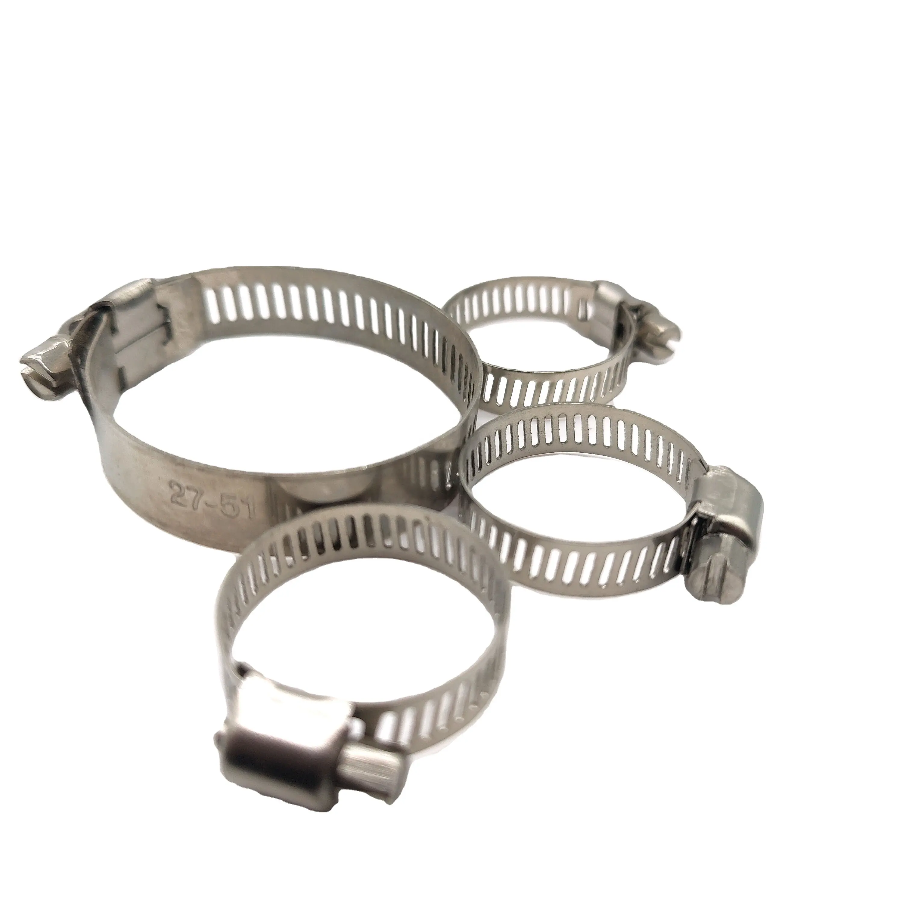DIN 3017 Gear Drive Hose Clamp 1/4 316 Stainless Steel Heavy Duty Hose pipe Clamps JB /T 8870 China fasteners Factory