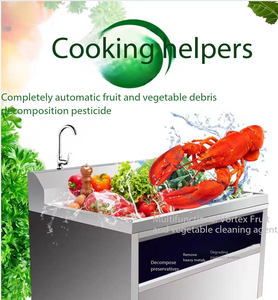 Lavadora Comercial de Frutas y Verduras con Tecnología Vortex, Desinfección con Ozono, Acero Inoxidable 304SS, para Restaurantes y Marisquerías - Product Image 2