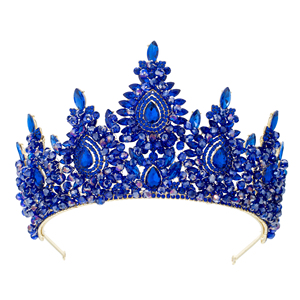 Có Thể Điều Chỉnh Nữ Hoàng Diadem Tóc Trang Trí Pha Lê Trang Sức Cưới Thiết Lập Cho Hoa Hậu Hoàng Gia Vẻ Đẹp Vũ Trụ Pageant Thế Giới Quốc Gia Vương Miện - Product Image 4