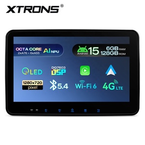 Système de navigation stéréo universel Android 15 double DIN 10,1 pouces pour voiture, 6+128 Go, QLED, 4G, DSP, sortie audio fibre optique CE-XTRONS - Product Image 2