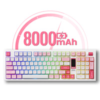 Teclado Mecánico AKKO Prunus Lannesiana 5098B OEM de Tamaño Completo, 1800 1000Hz Programable, 8000mAh Carga Rápida 5.0 RGB para Juegos