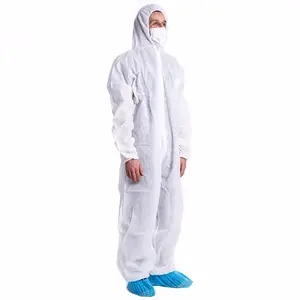 डिस्पोजेबल Microporous Coverall प्लास्टिक निविड़ अंधकार समग्र तेल WorkWear tyvek coveralls