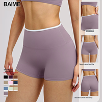 Shorts de course et de cyclisme pour femmes BAIME, ajustés, taille haute, séchage rapide