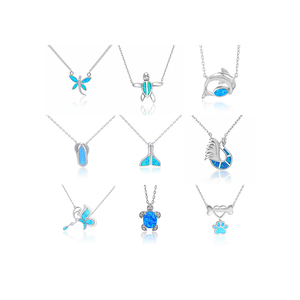 Collares de Ópalo de Lujo Hechos a Mano con Plata 925, Gemas Engastadas a Mano, Baño de Rodio, Obra Maestra Atemporal, Certificado IGI - Product Image 1