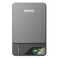 Batterie externe ultra-mini portable en alliage d'aluminium avec écran TFT Q2.0, charge rapide sans fil 15W, 5000mAh, magnétique
