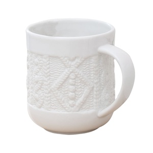 Support à thé et café blanc en céramique avec motif mignon en relief, en <span class=keywords><strong>laine</strong></span> - Product Image 1