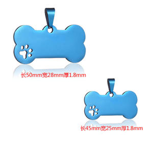 Stainless Steel Engraved Personalized Bone Dog Pet Tags Custom Diy Pet Cat Name Plate Anti-lost Collar Nameplate Accessory - Product Image 3