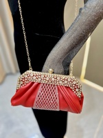 Sommer-Clutch mit Strass für Damen, Glitzernde Party-Abendtasche, Ketten-Schultertasche, Luxuriöse Wolkenform PU-Leder Handtasche
