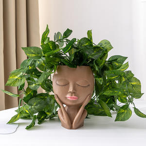 Spedizione gratuita manichino arte modellazione vaso di fiori verde resina succulenta vaso di fiori ornamento per bambole da scrivania - Product Image 2