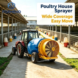 Pulvérisateur de désinfection à air comprimé traîné par un tracteur, <span class=keywords><strong>machine</strong></span> de nébulisation multifonctionnelle pour les fermes avicoles et les élevages de bétail - Product Image 1