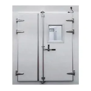 Porta de aço inoxidável para sala fria, dobradiça de bloqueio, porta de corrente fria
