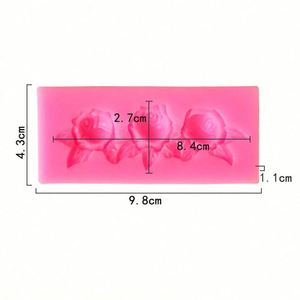 Moule à chocolat avec forme de fleurs en trois dimensions. Moule en silicone pour dentelle sucrée, queue de sirène 3D en pâte à sucre OEM/ODM - Product Image 2