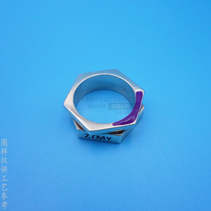 Custom Made Geometric <b>Silver</b> Plated Copper <b>Ring</b> Matte <b>Silver</b> Gift Jewelry ZTMY - Product Image 1