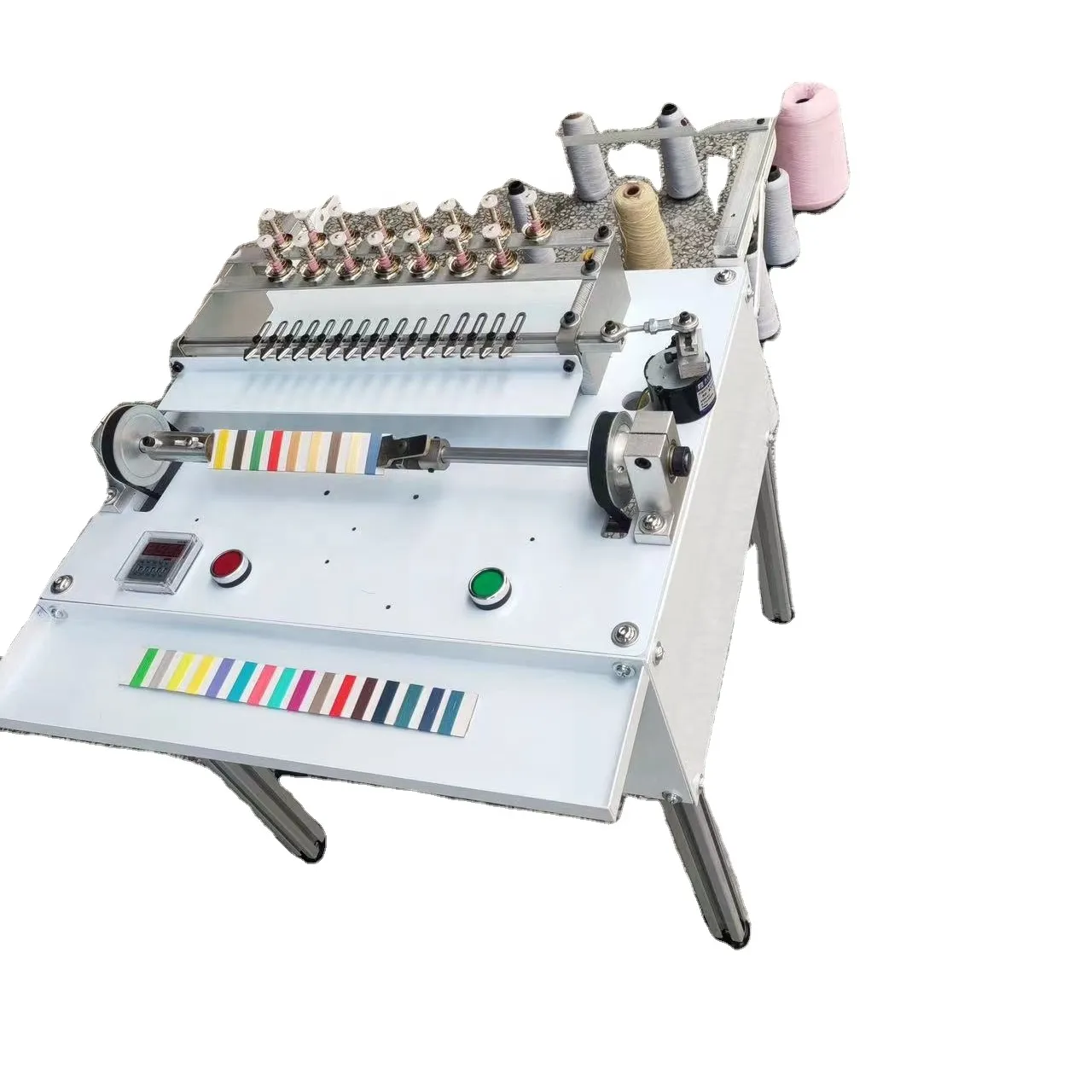 Yarn color sample card winding machine