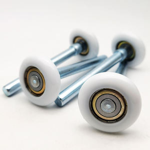 Rodillos modernos para puerta de garaje de 2 \ "con vástago de 4 \", rodamiento de nailon blanco 6200ZZ, diseño silencioso y sellado - Product Image 2