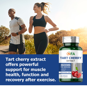 Best Sales Tart Cherry Extract Capsules with Tart Cherry Supports Exercise Recovery Support for Muscle Health Function Capsules - Product Image 5