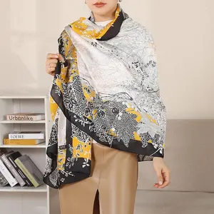 Lenço de seda elegante personalizado para mulheres, venda no atacado de fábrica chinesa