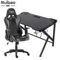 Escritorio Ergonómico de Madera Ruibao, Convertible y Ajustable en Altura, para Juegos y Deportes Electrónicos, Uso Sentado/De Pie