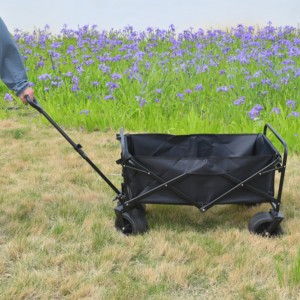 Vagoneta Plegable Todoterreno para Camping, con Ruedas Grandes, Resistente, Carrito Utilitario Plegable de Gran Capacidad, Vagoneta de Playa - Product Image 4