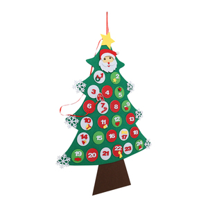 Nhà Máy Trực Tiếp Bán Hiện Đại Giáng Sinh Advent Lịch Cảm Thấy Cây Đồ Trang Trí Trong Nhà Tường Trang Trí Nội Thất Với Người Tuyết Cảm Thấy Giáng Sinh Trang Trí - Product Image 4