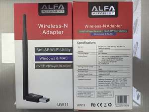 Adaptador WiFi Externo Inalámbrico <span class=keywords><strong>ALFA</strong></span> de Alta Calidad, <span class=keywords><strong>USB</strong></span> 2.0, 2.4GHz, 300Mbps, CE, Tarjeta de Red LAN, Controlador WiFi Realtek, para Uso en Servidores - Product Image 2