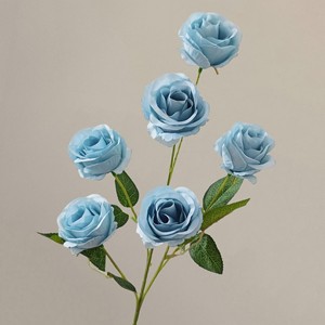 ดอกไฮเดรนเยีย กุหลาบ ดอกโบตั๋น สีฟ้าอมเทา สีฟ้าอ่อน ดอกไม้ประดิษฐ์สัมผัสเหมือนจริง สำหรับตรุษจีน งานแต่งงาน วันครบรอบ จำนวนมาก - Product Image 1