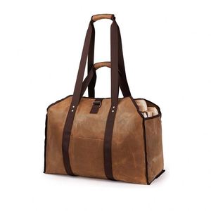 Sac de transport pour bois de chauffage BSCI, sac de camping, sac de transport pour bûches, sac de transport durable en toile cirée résistante à l'eau - Product Image 1