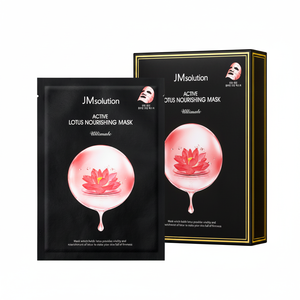 JMsolution มาส์กหน้าโลตัส AHA ที่ใช้งานมากแผ่นผ้าฝ้ายไวท์เทนนิ่งเกาหลีมาใหม่10ชิ้นส่วนผสมกรดไฮยาลูโรนิก - Product Image 2