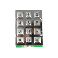 Clavier numérique industriel étanche de haute qualité avec rétroéclairage, 3*4 touches, en métal et acier inoxydable, pour contrôle d'accès