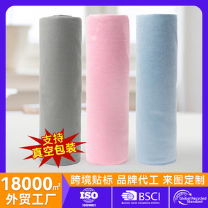 Cross Border Glass Cleaning Towel Roll Thickened <b>Absorbent</b> Mirror Polishing <b>Cloth</b> Rectangle Blue Pink Gray Solid Color Rag - Product Image 5
