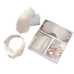 Masque pour les yeux, chouchous pour cheveux, ensemble de deux/trois/quatre pièces, masque de sommeil portable pour le voyage et les cadeaux - Product Image 1