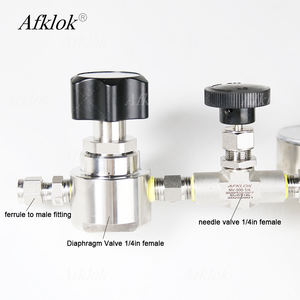 Régulateur de pression d'air d'azote CO2 CO méthane avec valve à diaphragme Argon pour utilisation en laboratoire 300 psi Entrée 160 psi Sortie de pression - Product Image 3