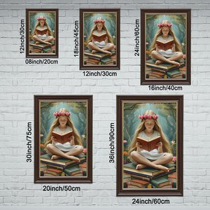 Cadre en bois grainé doré 24x36 avec citation « Stay Wonderfully Curious » pour <span class=keywords><strong>la</strong></span> bibliothèque ou le bureau - Product Image 2
