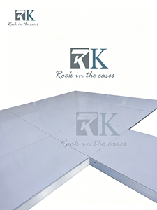 <b>White</b> Dance Floor Panel with Aluminum edge for Wedding Decoration Minimalist Style - Product Image 1