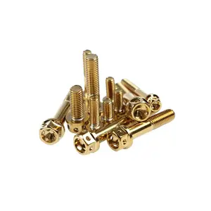 M16 Gr5 Din931ไทเทเนียม Hex Bolt สำหรับรถจักรยานยนต์