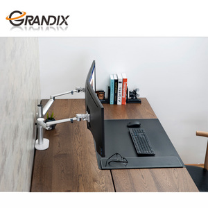 Chiều Cao Điều Chỉnh Nhôm Đa Màn Hình Bàn Núi Bracket <span class=keywords><strong>Monitor</strong></span> Arm Đứng <span class=keywords><strong>Dual</strong></span> LCD MountsTVs Trên Một Với VESA100X100MM - Product Image 4